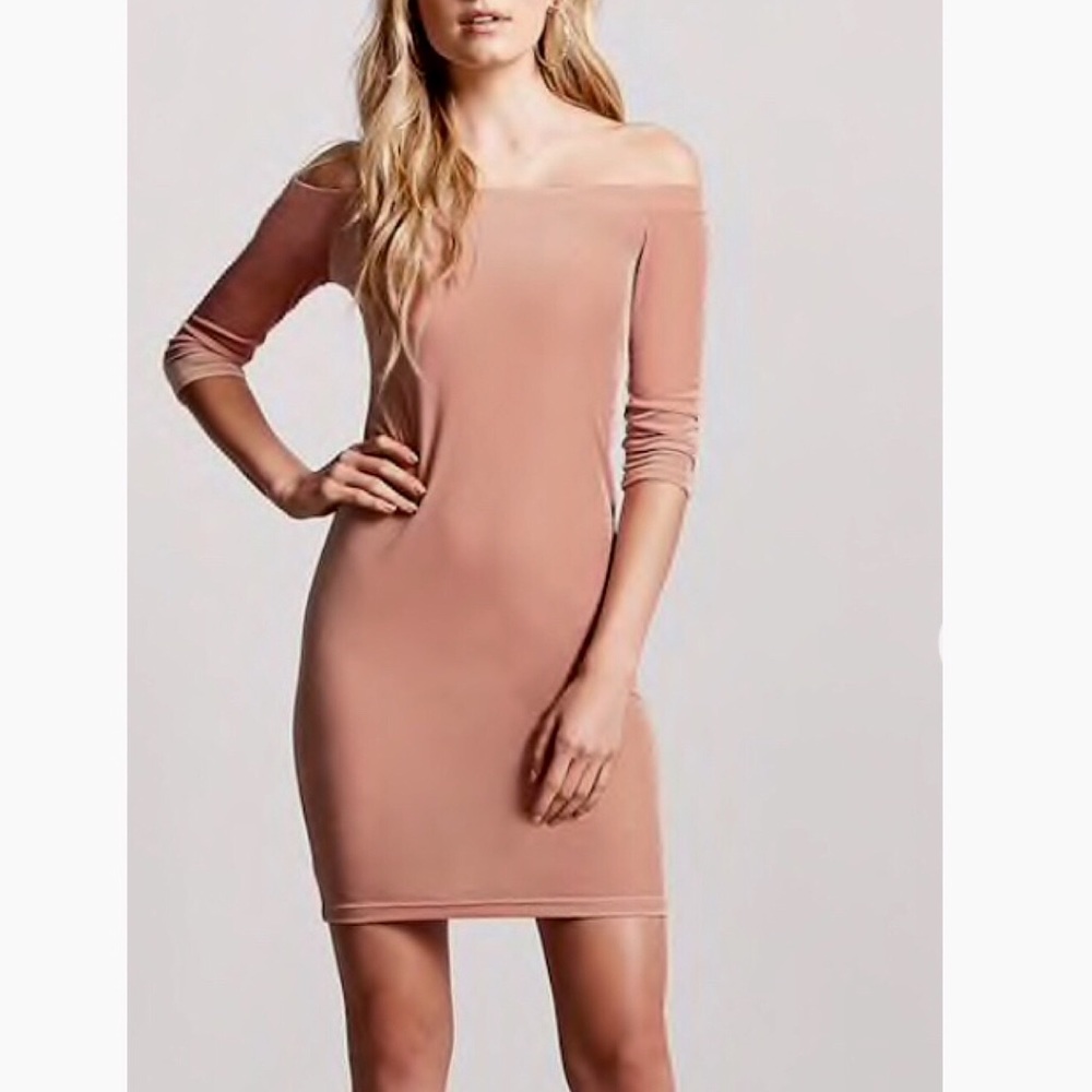 VELVET NWT MAUVE OFF THE SHOULDERS DRESS - Picture 2 of 8